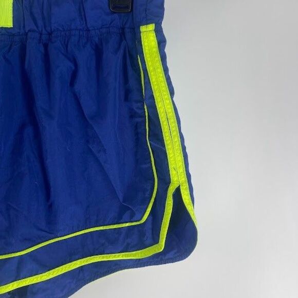 Free People Movement Athletic Running Shorts Blue/ Neon Green Lined Size XL - Picture 4 of 6